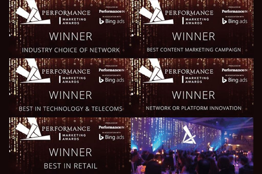 Performance marketing awards badges from wins