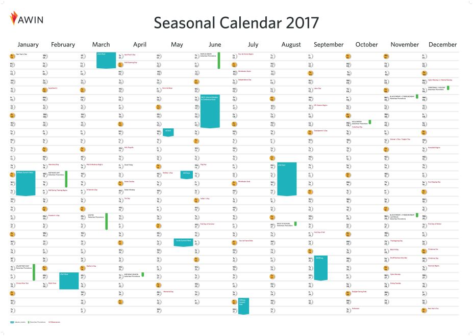 2017 Seasonal Calendar US