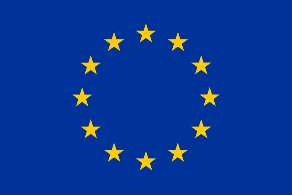 blaue Flagge mit gelben Sternen
