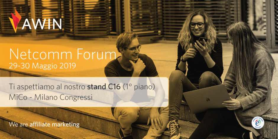 Creatività Awin realizzata per il Netcomm Forum 2019