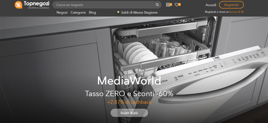 Screenshot homepage
