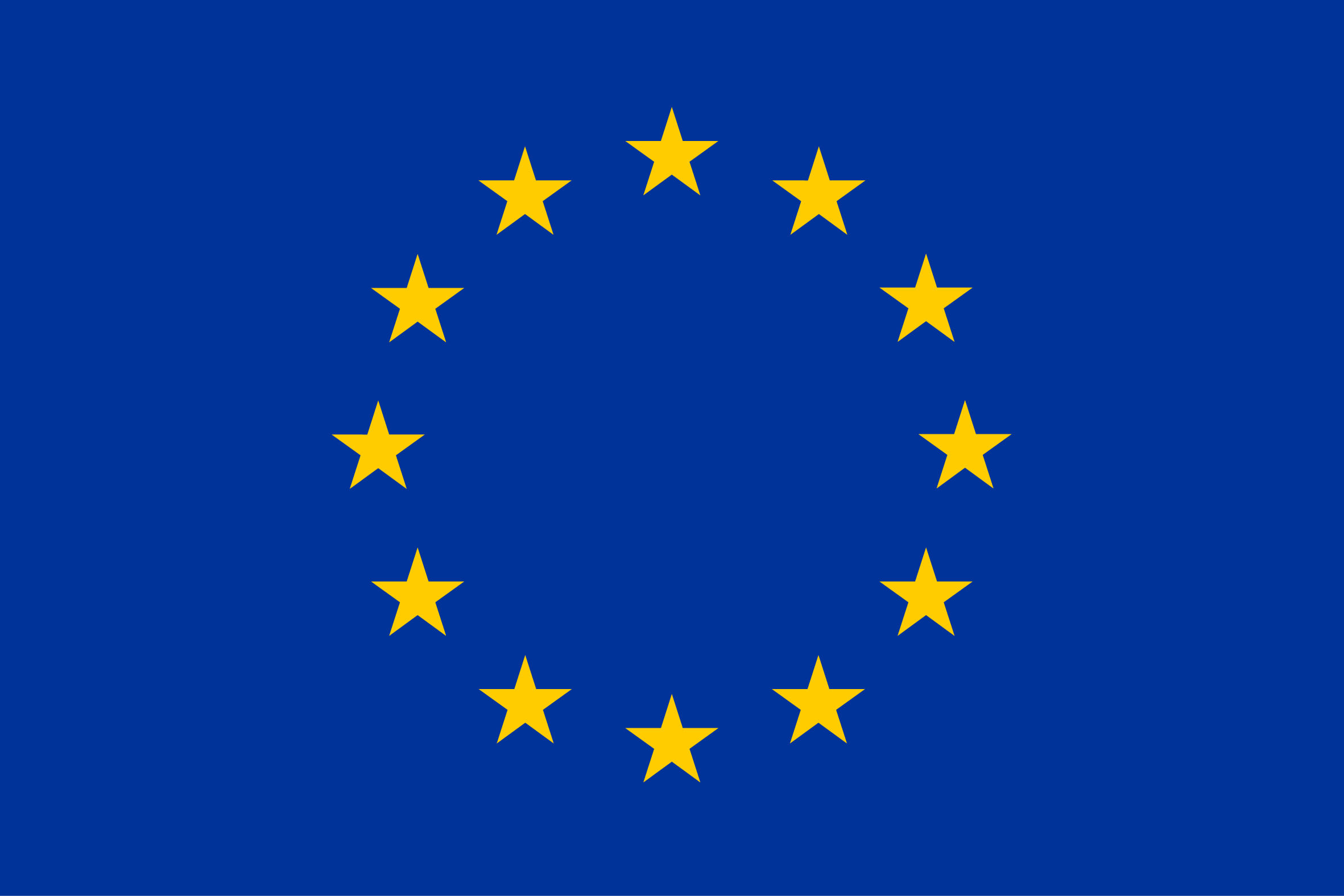 Bandiera con stelle dell'Unione Europea