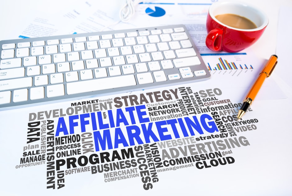 affiliate marketing computer graphic