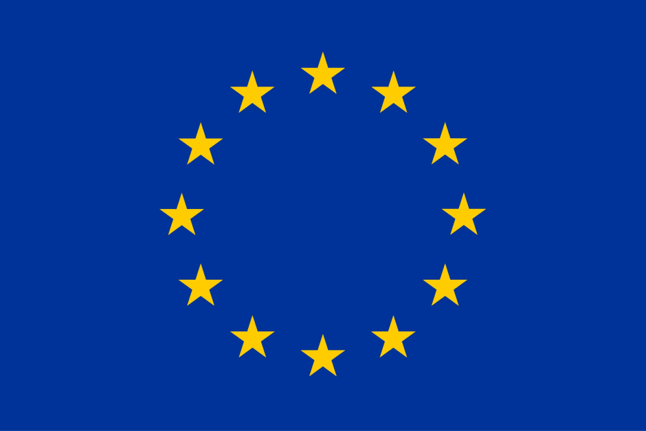 EU Flagge, gelbe Sterne auf blauem Grund