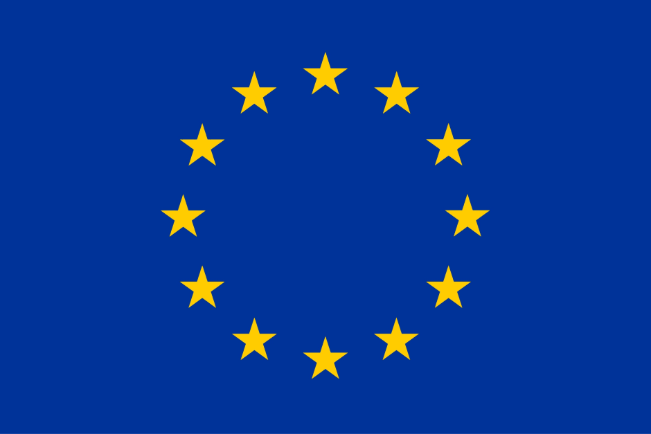 blaue Flagge mit gelben Sternen