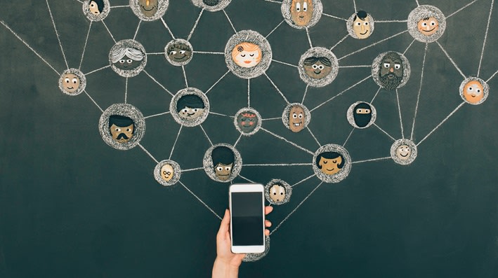 Mobiltelefon verbindet Menschen