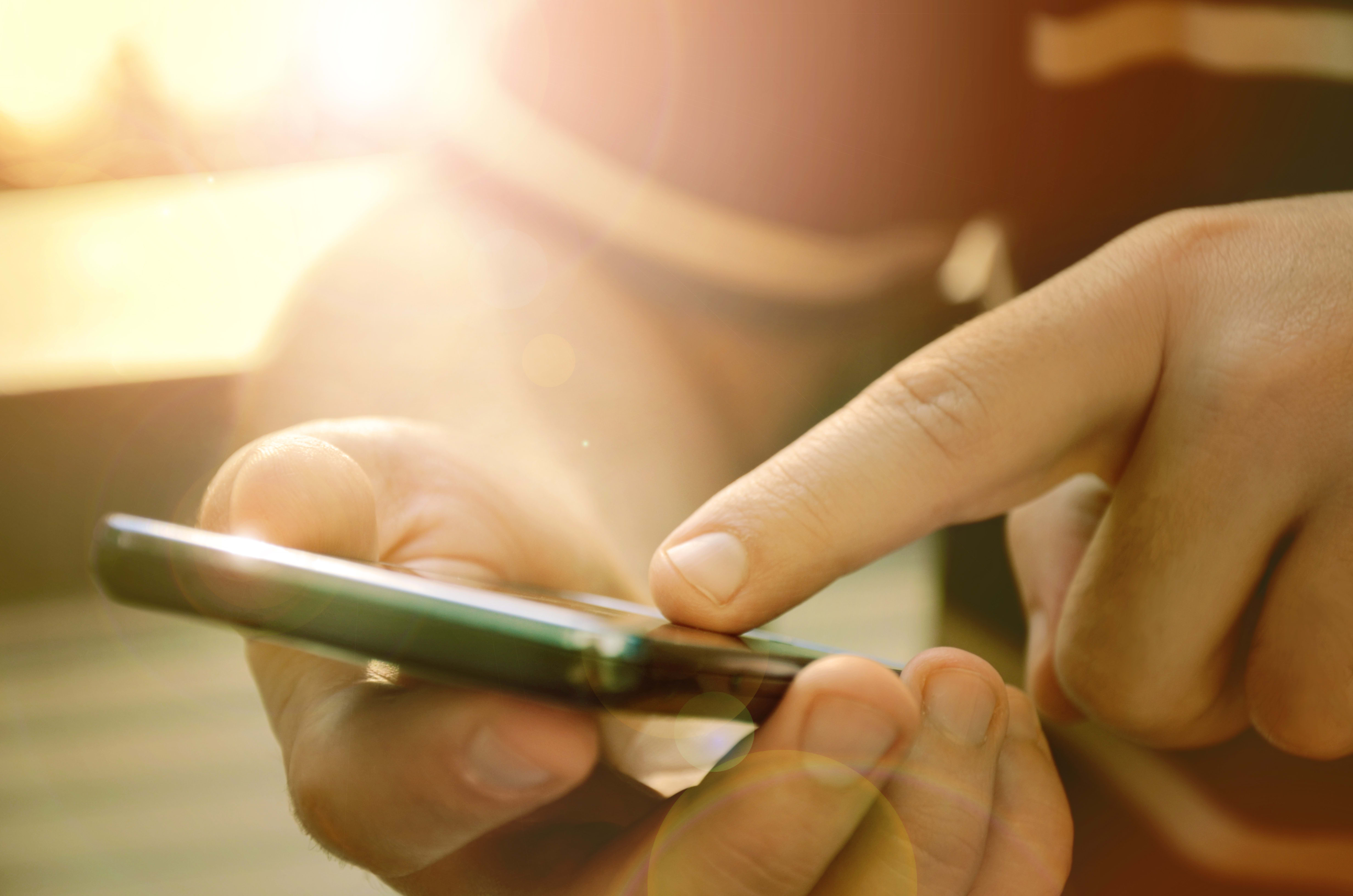 Man on smartphone