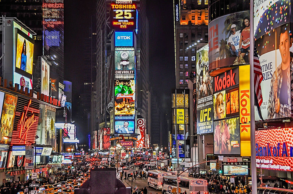 Times Square e le luci della pubblicità